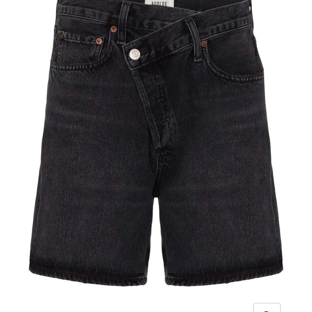 Agolde Black Criss Cross Jean Shorts NWT
